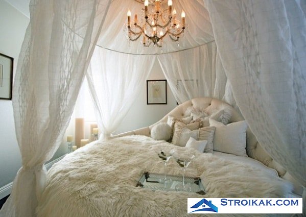 Интерьер спальни в романтическом стиле